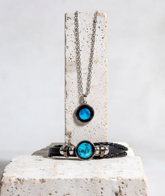 Bundle of Blue Brace + Blue Pendant